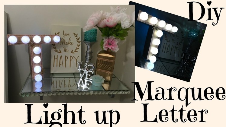 DIY DOLLAR TREE LIGHT UP MARQUEE LETTER