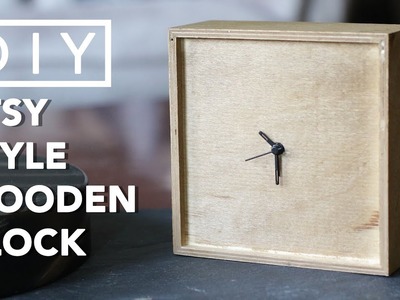 DIY ETSY STYLE WOODEN CLOCK. EASY
