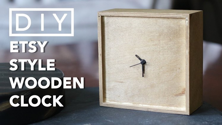 DIY ETSY STYLE WOODEN CLOCK. EASY