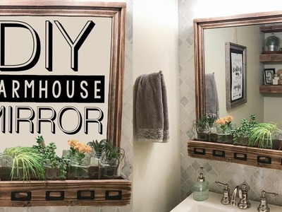 DIY Farmhouse Storage Mirror | Shanty2Chic