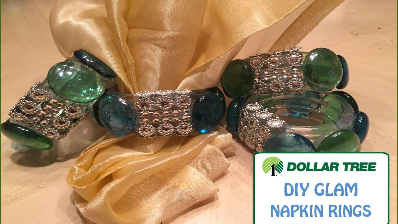 DIY GLAM, DOLLAR TREE, DIY BLING Napkin Rings, DIY Weddings