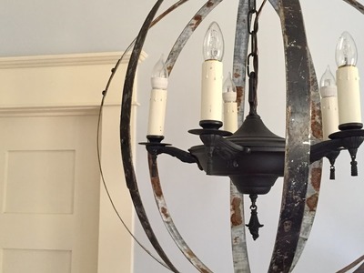 DIY How to Make a Caged Orb Chandelier