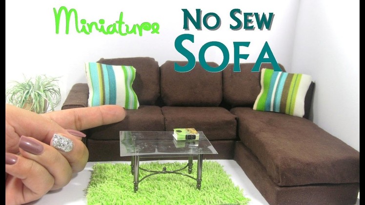 DIY No Sew Modern Sectional Sofa Chaise Lounge Dollhouse Furniture Miniature Furniture