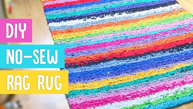 DIY No Sew Rag Rug