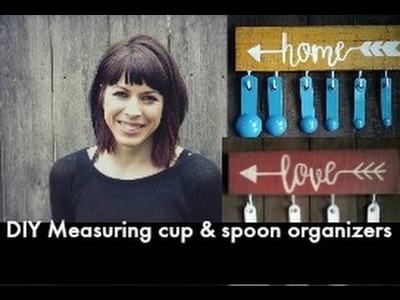 DIY  Pallet measuring cup and spoon organizers