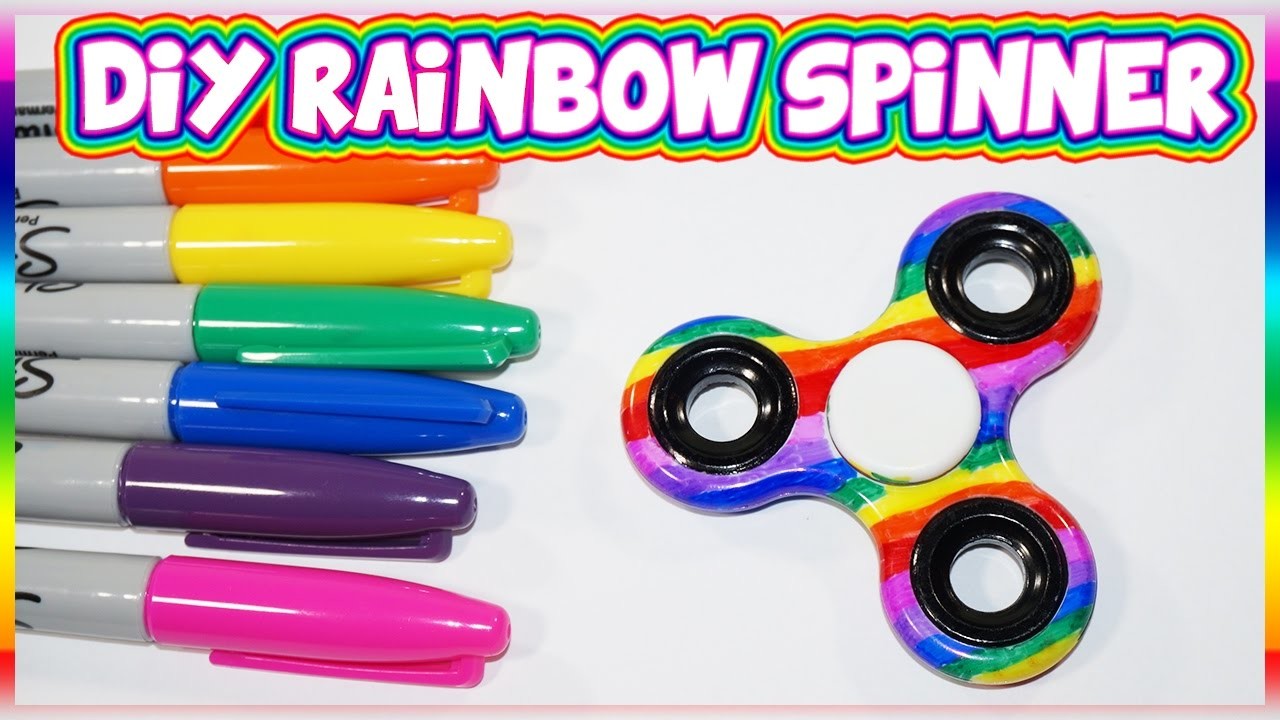 DIY Rainbow Finger Spinner