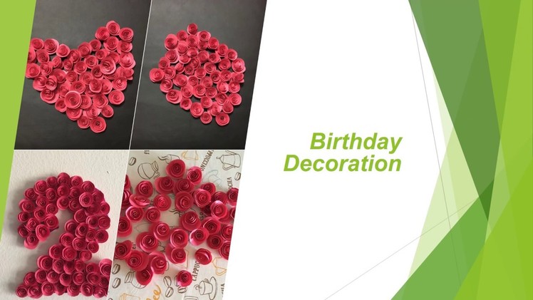 Diy rose flower number for birthday decoration