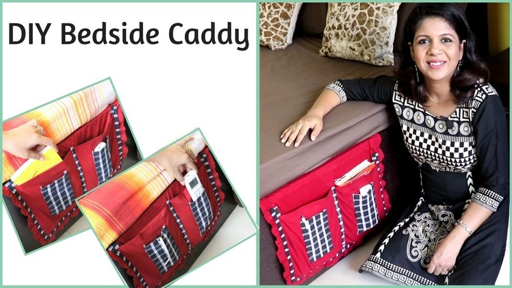 Easy DIY Bedside Caddy - Bedside Pocket Organizer