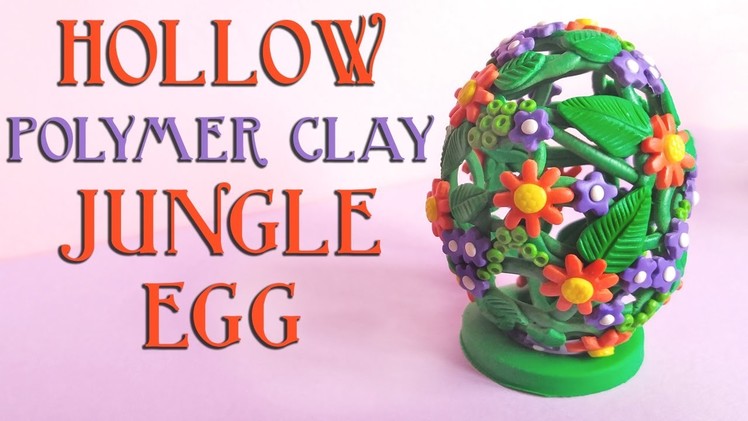 Hollow Polymer Clay Jungle Egg - Exotic Botanicals Collab