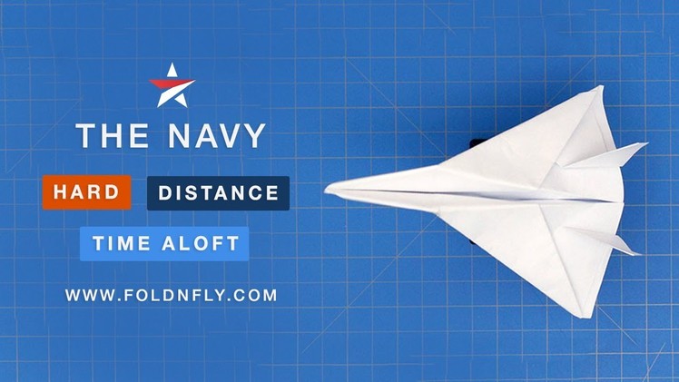 ✈ How to Make a Jet Fighter Paper Airplane - Fold 'N Fly - The Navy Aircraft