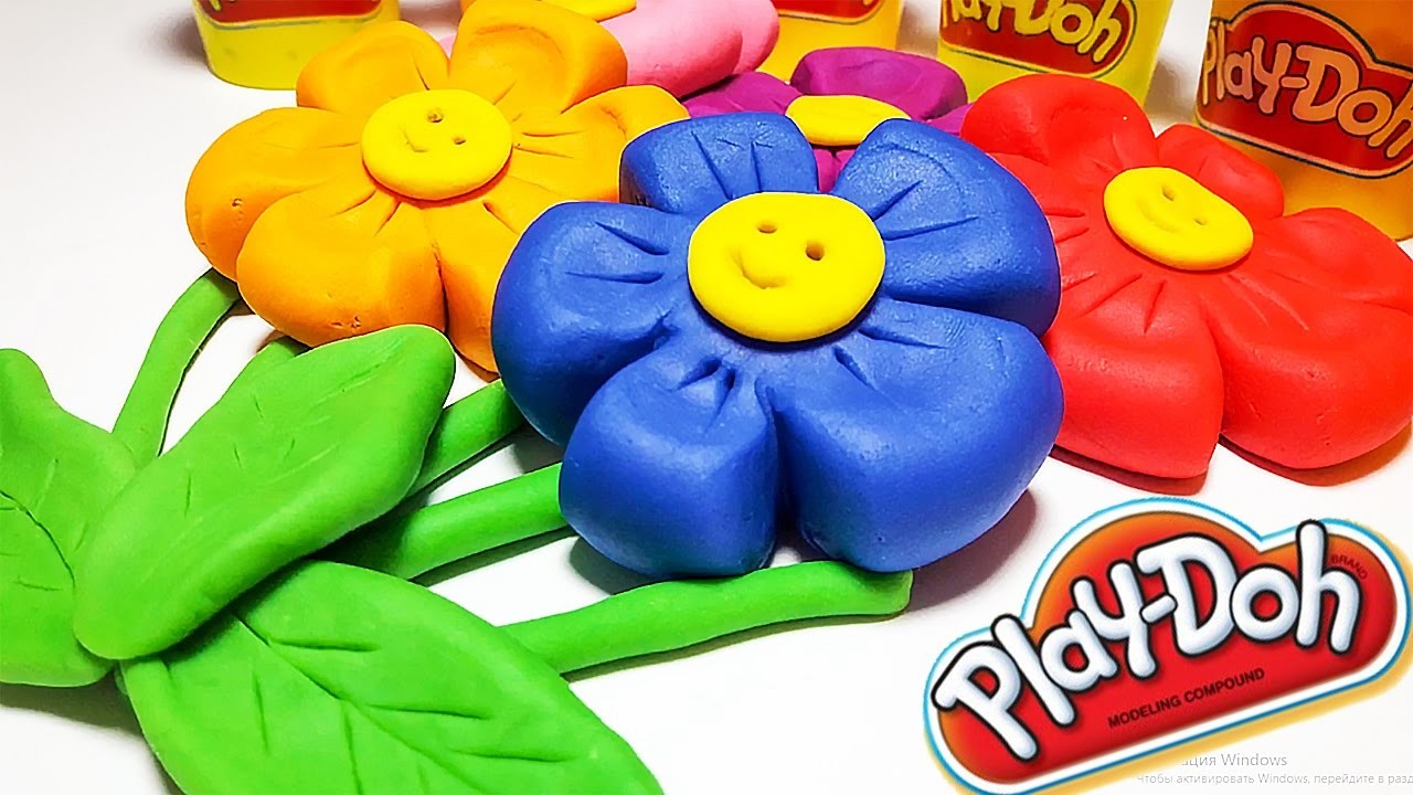 How to Make Beautiful Play Doh Rainbow Flowers Fun & Easy Play Dough