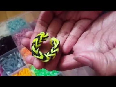 HOW TO MAKE RAINBOW LOOM RING FOR BEGINNERS! EASY!