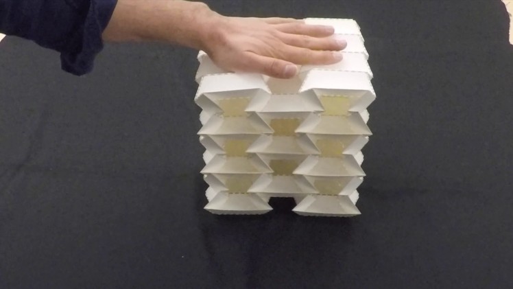 Multi-TMP (Tachi-Miura Polyhedron) structure made of paper sheets