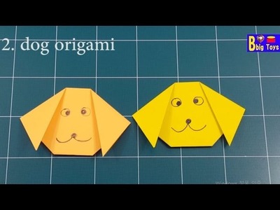 Origami animal #1 puppy origami colored paper craft - very quity