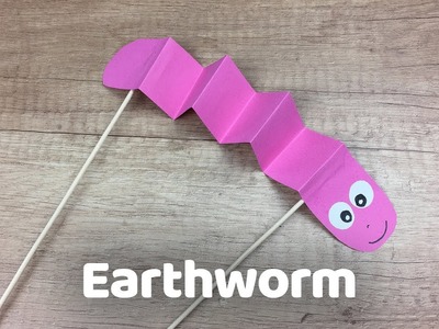 Paper craft for kids EARTHWORM simple and cute