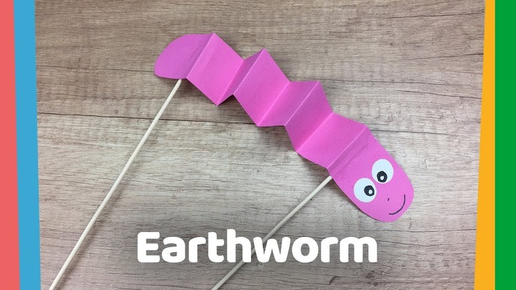 Paper craft for kids EARTHWORM simple and cute