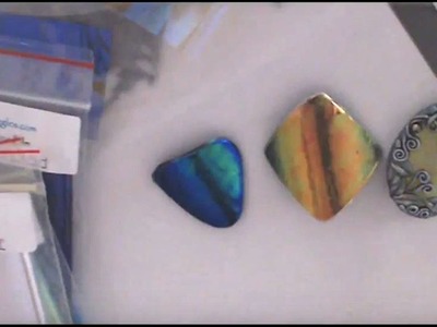 Polymer clay tutorial - creating iridescent.shimmering surfaces using Angelina film