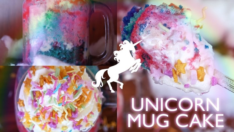 Rainbow Unicorn Microwave Mug Cake with White Chocolate - 2 Minute - Treat Factory