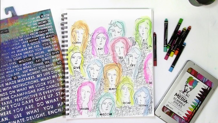 Scribble Sticks, Stamps, and Stencils with the Women of the Rainbow