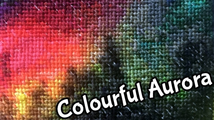 Speed Stitching Rainbow Aurora | Time Lapse Embroidery