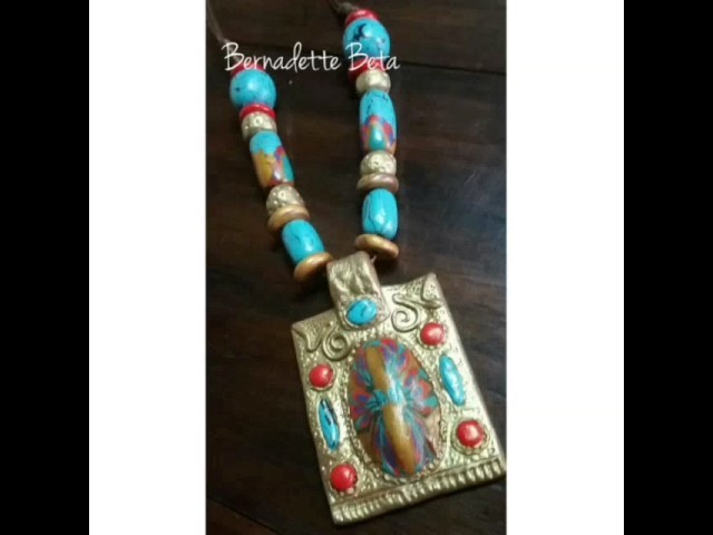 Tibetan Style - polymer clay necklaces