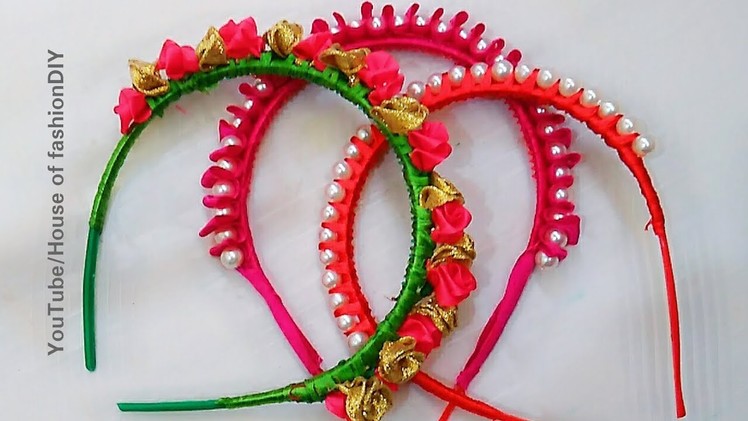 3 DIY Hair Bands for Littile  Girls||Silk thread Hair Bands||Ribbon Hair Bands. !