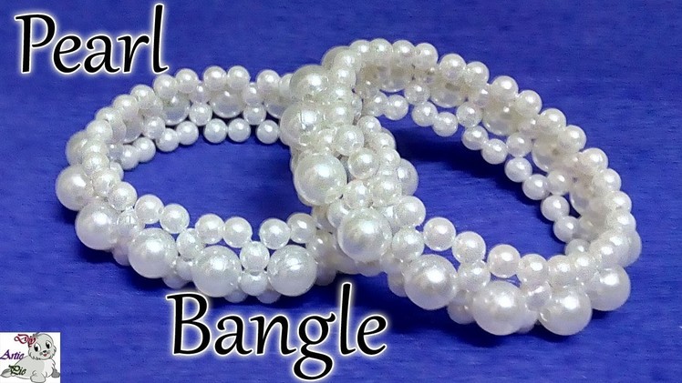 #34 How to make Pearl Beaded Bracelet or Bangle || Diy || Jewellery Making