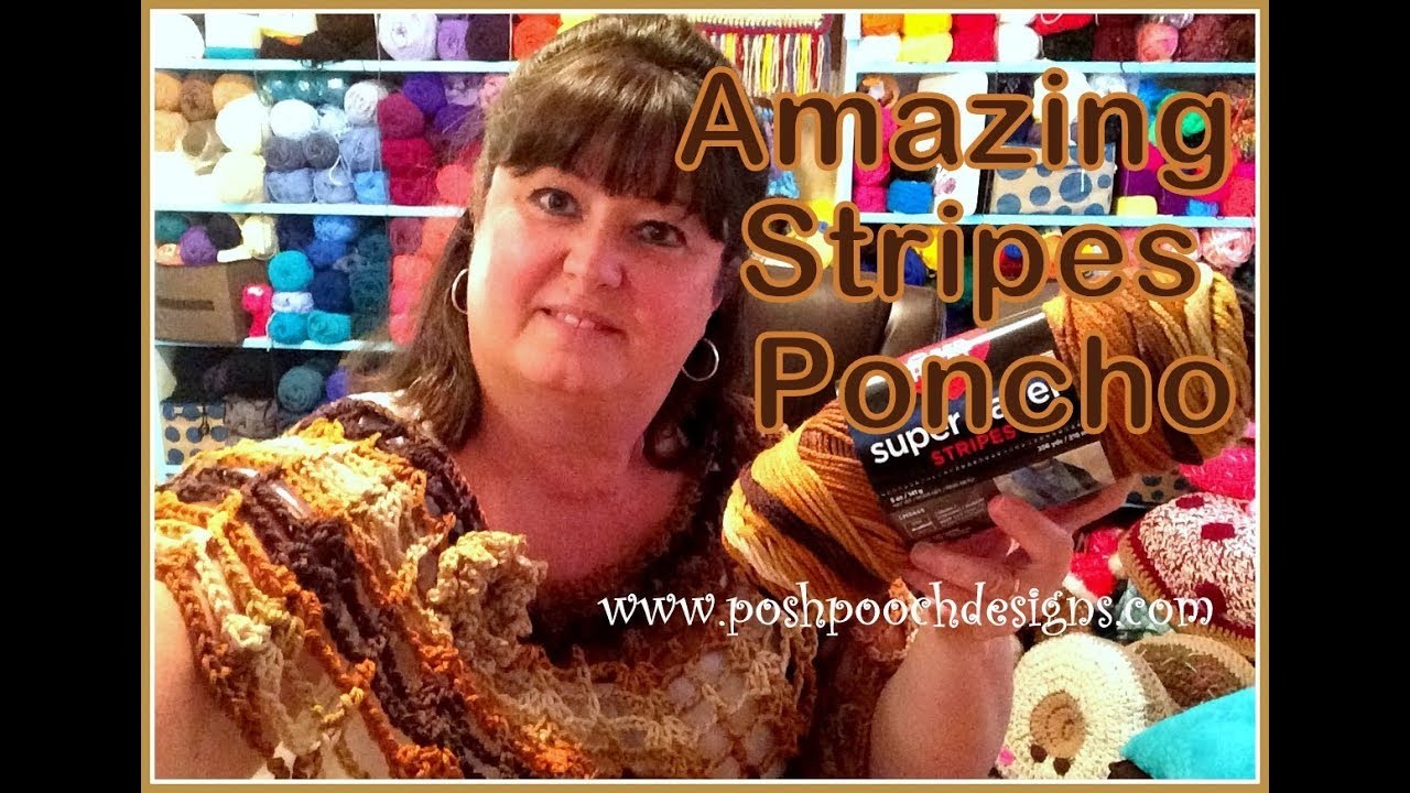 Amazing Stripes Poncho Crochet Pattern