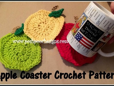 Apple Coaster Crochet Pattern