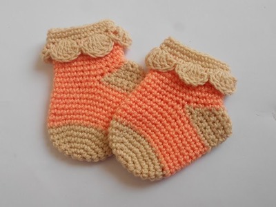Crochet-crosia!  Tutorial Crochet baby  socks