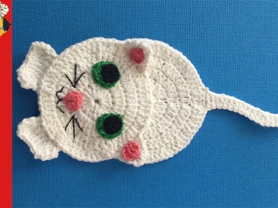 Crochet Pattern Tutorial - Crochet Cat Applique