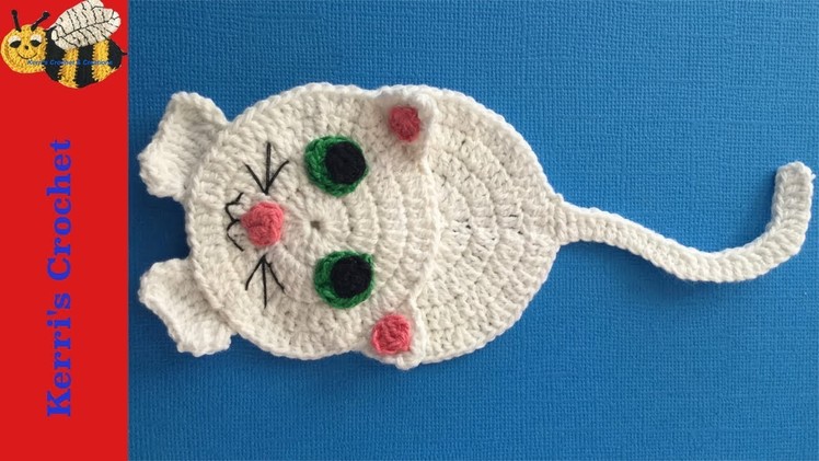 Crochet Pattern Tutorial - Crochet Cat Applique