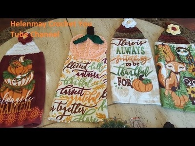 Crochet Pumpkin Quick Easy Kitchen Towel Topper DIY Video Tutorial