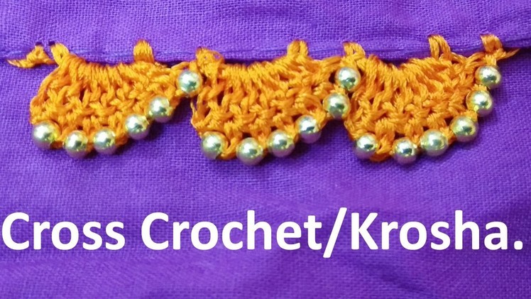 Cross Crochet. Cross Krosha with beads.