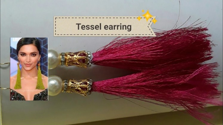 D.i.y how to make _party wear silk tassel earring tutorial 2017