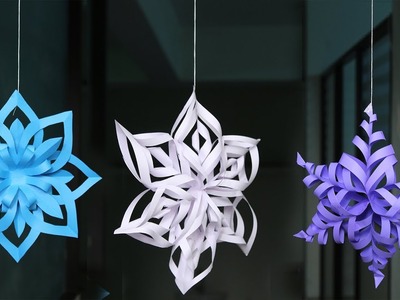 DIY 3D Snowflake Making Tutorial - DIY Crafts