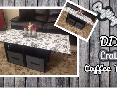 DIY Crate Coffee or Crafting Table