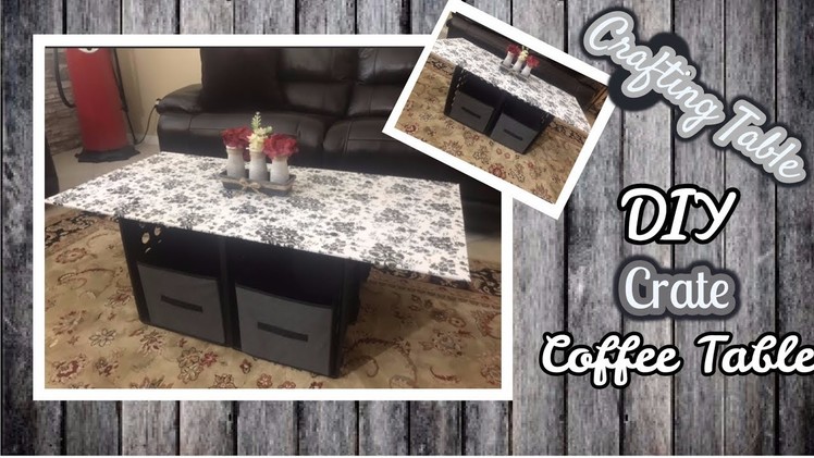 DIY Crate Coffee or Crafting Table