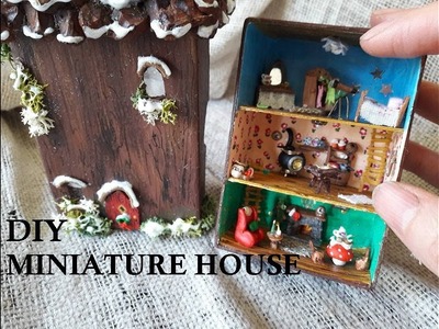 DIY CUTE MINIATURE BOX DOLLHOUSE CHRISTMAS SCENE