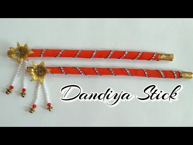 DIY Dandiya Stick. Dandiya Stick Decoration. How to make Dandiya Stick at home for Navratri.Garba