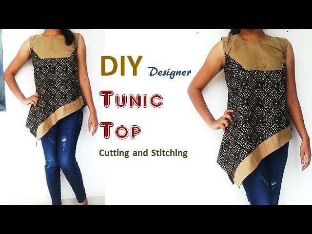 DIY designer TUNIC  top cutting and stitching full tutorial