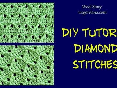 DIY Diamond Stitch Crochet Tutorial (Heklana mustra)