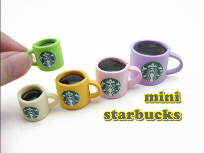 DIY Doll Miniature Accessories Starbucks Coffee - No Polymer Clay