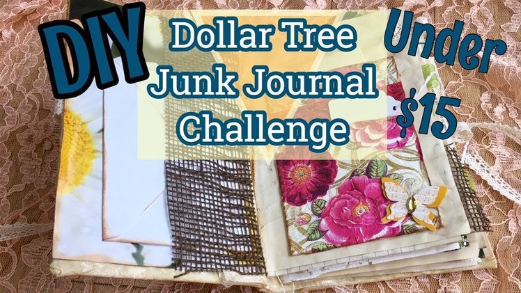 DIY Dollar Tree Junk Journal. Under $15 Challenge | Hidden Binding Tutorial