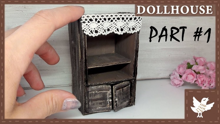DIY Dollhouse || Miniature Furniture || Cupboard. Cabinet Tutorial || Part #1