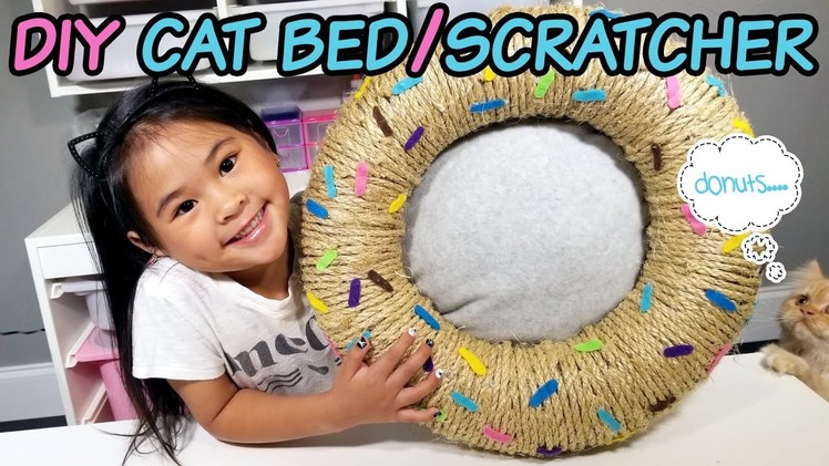 DIY Donut Cat Bed and Scratcher | No-Sew Cat Bed Tutorial | DIY Scratching Post