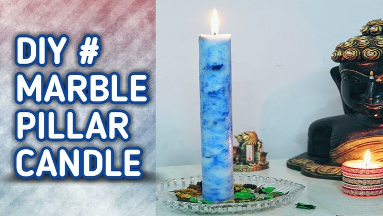 DIY # Easy Marble Pillar Candle Without professional Mould