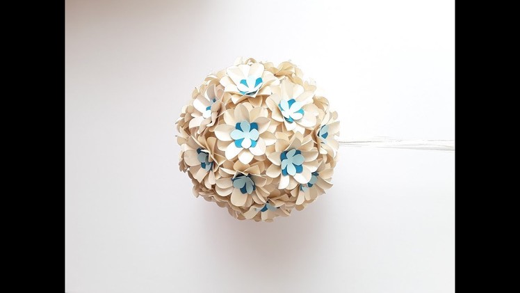 DIY Easy Paper Flower Kissing Ball Tutorial