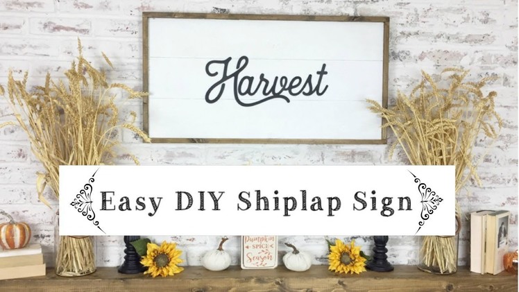 DIY FRAMED SHIPLAP WOOD SIGN \ Easy Faux Shiplap Tutorial Fall Sign