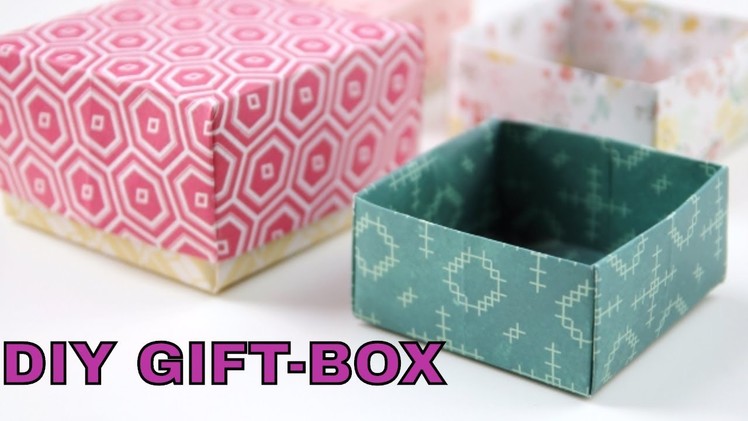 DIY Gift Box, Paper Crafts Tutorial, Gift Box-super easy Kids Crafts-handmade gift ideas, paper cut